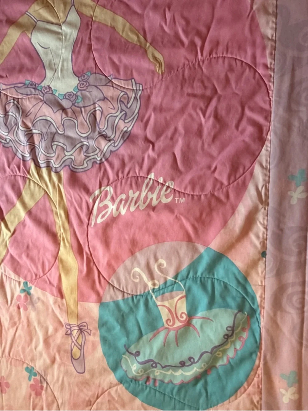 Vintage Barbie Ballerina Twin Comforter Bedding Sheet Pillowcase Ballet Y2K